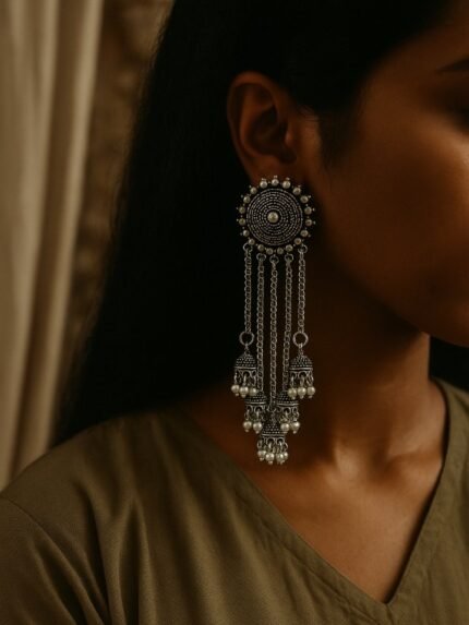 Gulnaar Bells Silver Drop