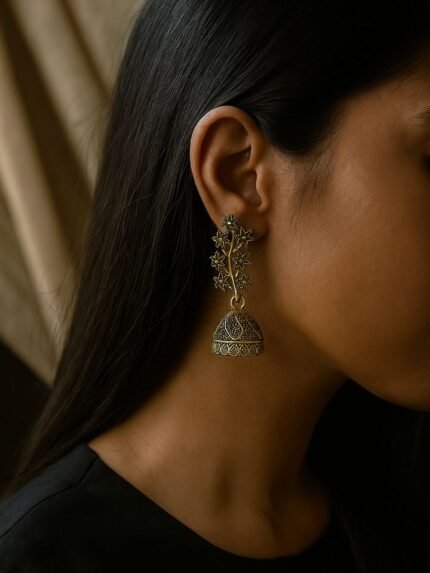 Naqsh e Guldaan Black Jhumky