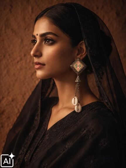 Seepi Silver Drop Jhumky