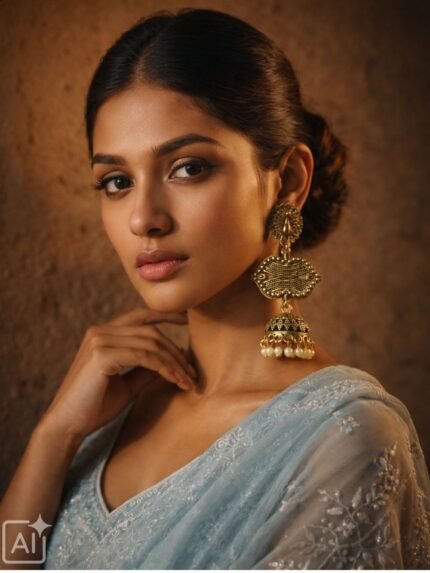 Maheera Gold Drop Jhumky