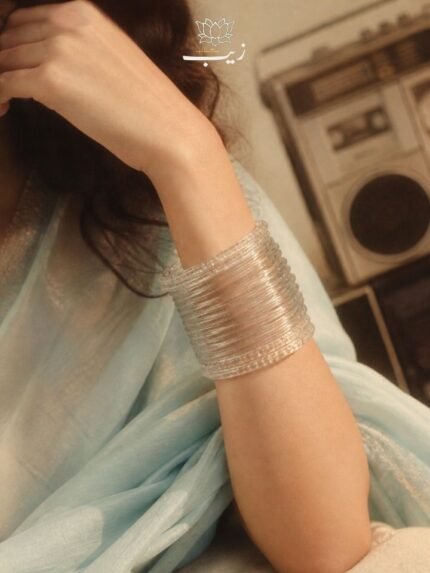 White Jelly Glass Bangles