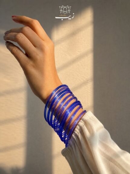 Blue Jelly Glass Bangles