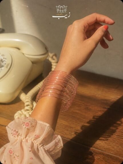 Peach Jelly Glass Bangles
