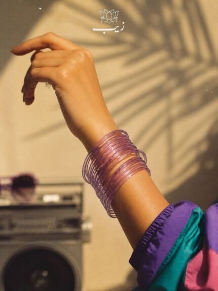 Lavender Jelly Glass Bangles