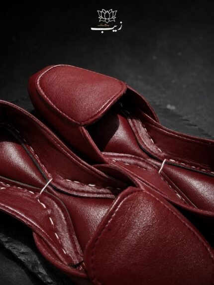 TABINDA MAROON LEATHER KHUSSA