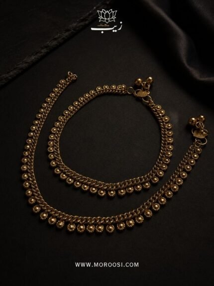 MERAN OXIDISED GOLD ANKLETS PAZEB (PAYAL)